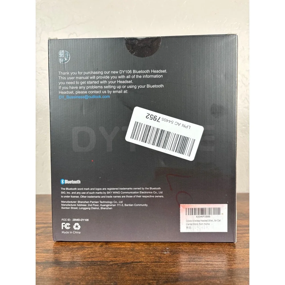 Dytole DY106 Bluetooth Wireless Headset with Mic USB Dongle‎ for PC